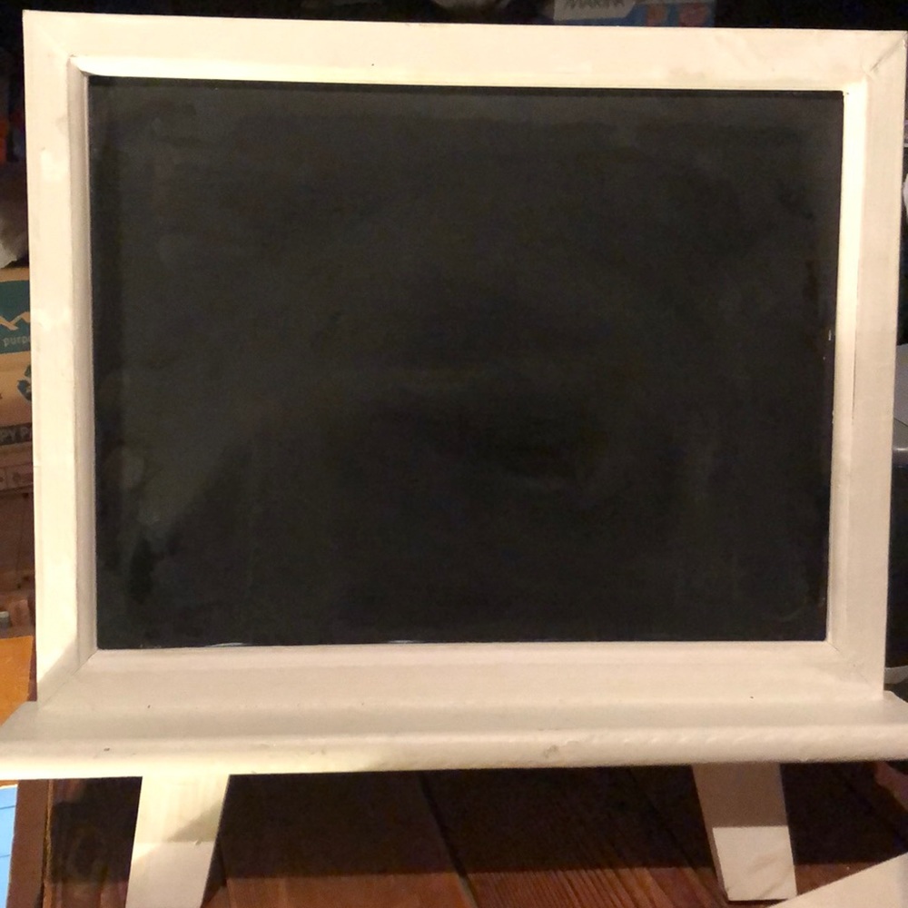 Black chalk board stand
